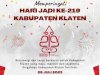 Selamat Hari Jadi Ke-219 Kabupaten Klaten, Saiyeg Saeka Praya.