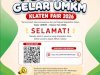 PENGUMUMAN: Daftar Peserta Lolos Seleksi Tenant Gelar UMKM – Klaten Fair 2026