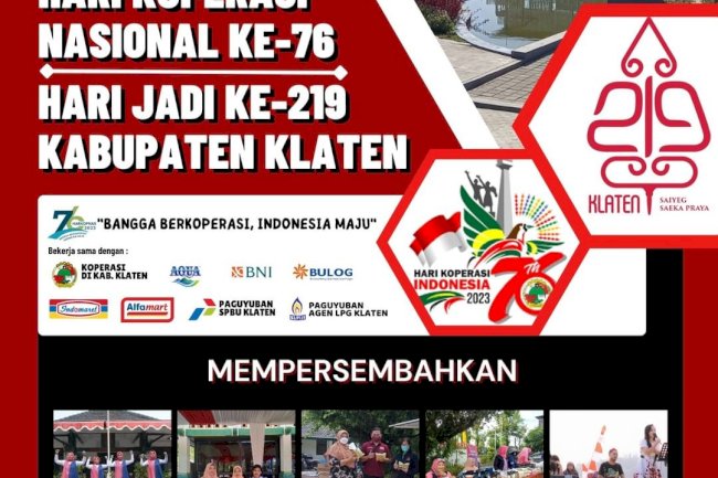 Peringatan Hari Koperasi Nasional Ke-76 dan Hari Jadi Ke-219 Kabupaten Klaten