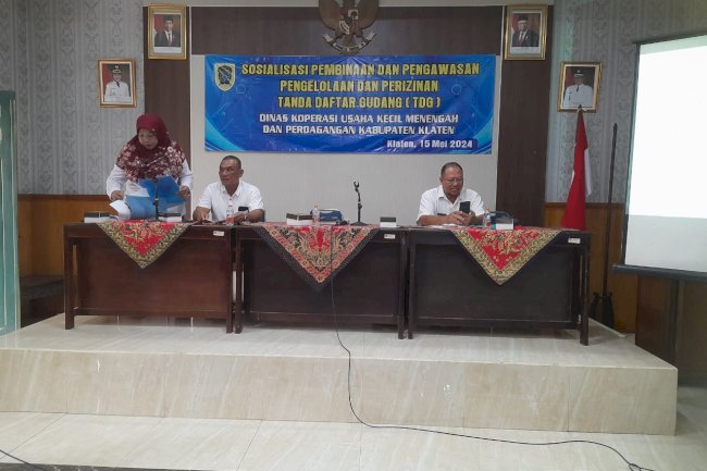 Sosialisasi Pembinaan dan Pengawasan Pengelolaan dan Perizinan Tanda Daftar Gudang (TDG)