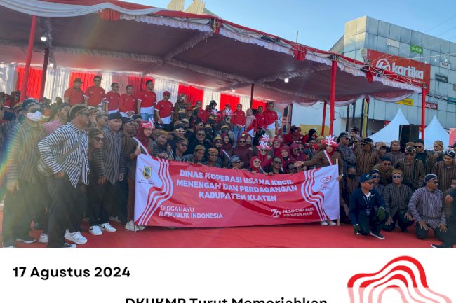 DKUKMP Kabupaten Klaten Turut Memeriahkan Karnaval Pembangunan Kabupaten Klaten Tahun 2024
