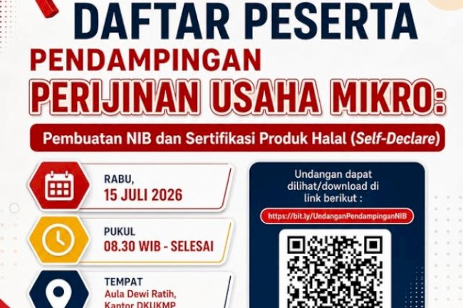 PENGUMUMAN: Daftar Peserta Resmi Pendampingan Perijinan Usaha Mikro (NIB & Sertifikasi Halal)