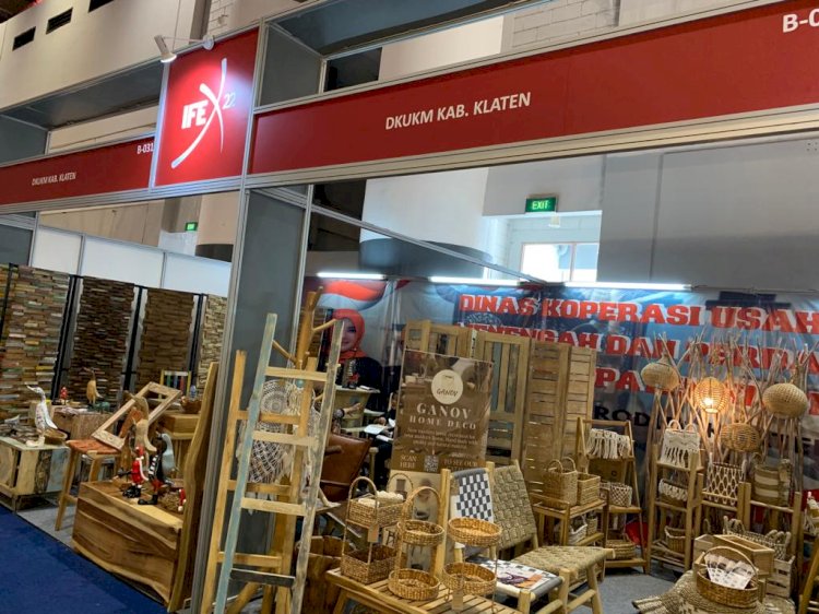 DKUKMP Kabupaten Klaten dalam Indonesia International Furniture Expo 2022 (IFEX)