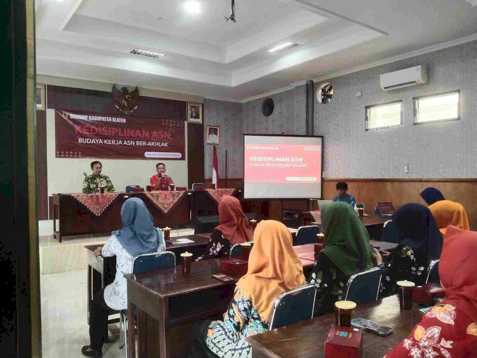 Sosialisasi Kedisiplinan ASN Bersama BKPSDM Kabupaten Klaten