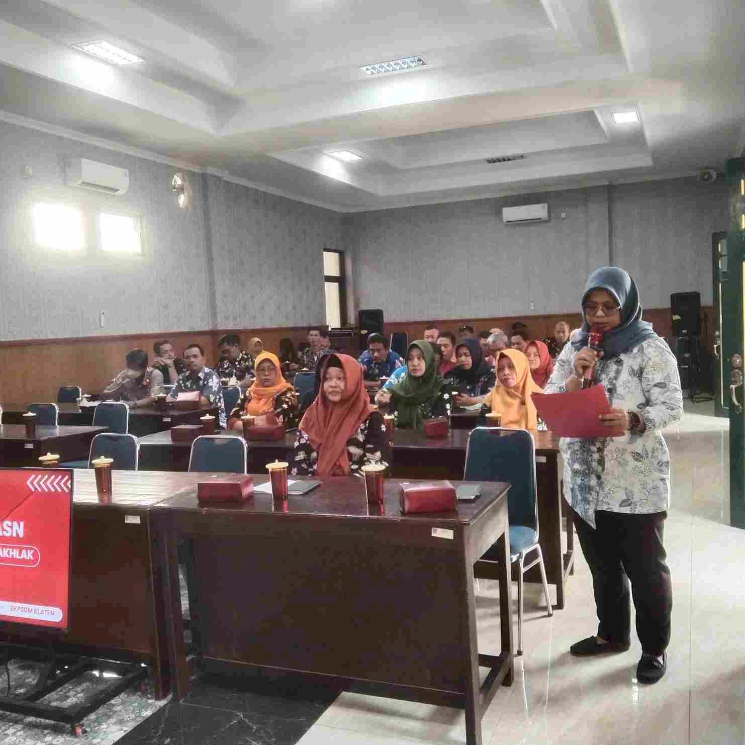 Sosialisasi Kedisiplinan ASN Bersama BKPSDM Kabupaten Klaten