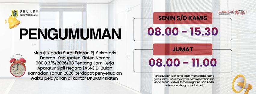 PENGUMUMAN PERUBAHAN JAM PELAYANAN