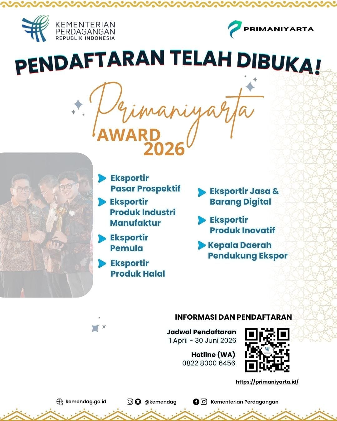Kembangkan Sayap ke Pasar Global! Pendaftaran Primaniyarta Award 2026 Resmi Dibuka