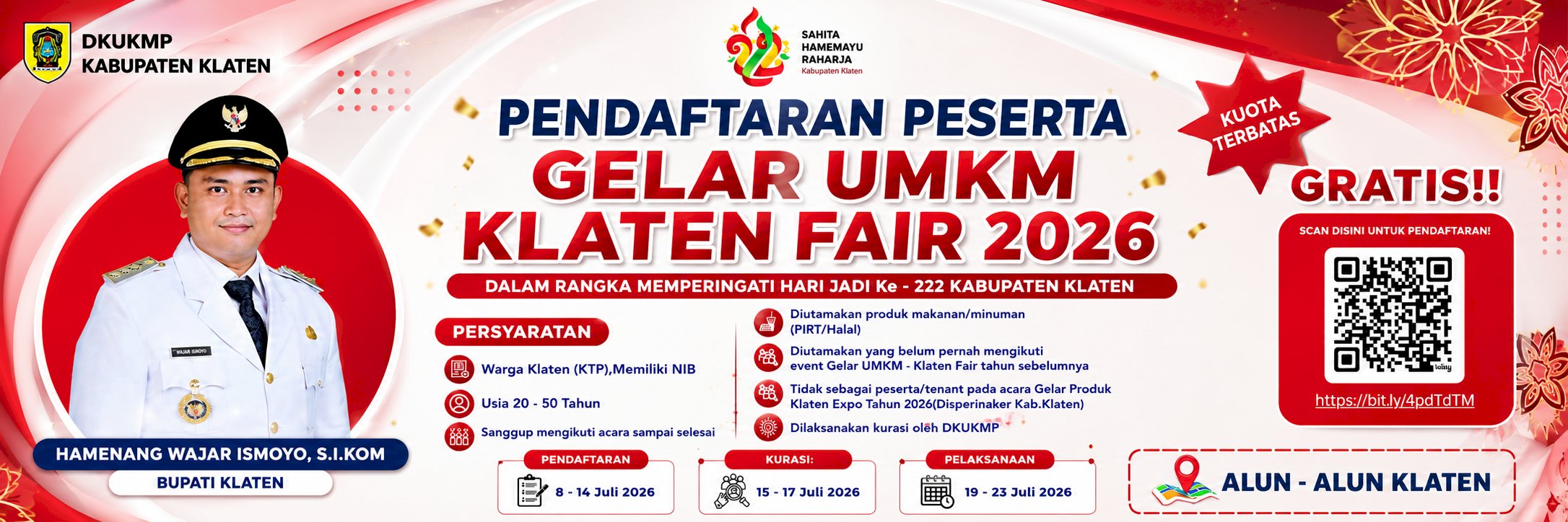 Pendaftaran Gelar UMKM Klaten Fair 2026 Resmi Dibuka
