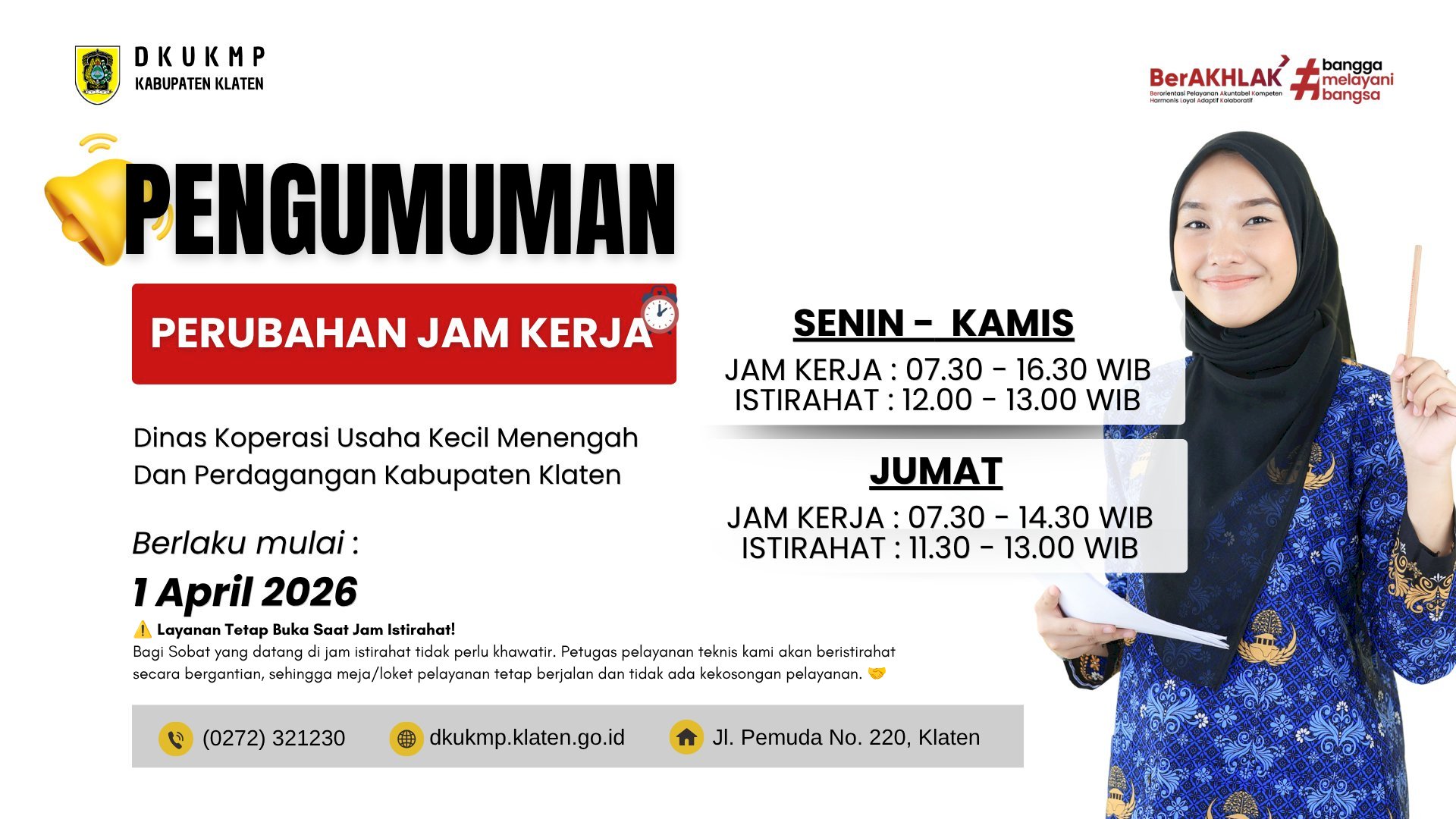 Perubahan Jam Kerja