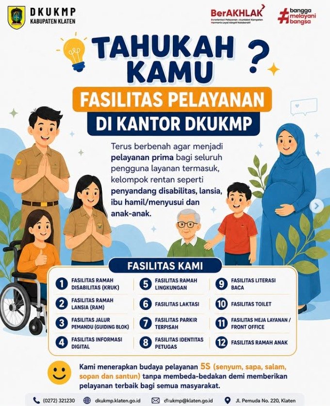 DKUKMP Kabupaten Klaten Siap Hadirkan Pelayanan Prima yang Inklusif dan Ramah Kelompok Rentan